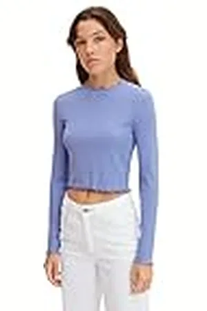 TOM TAILOR Dames Cropped shirt met lange mouwen 1032820, , XXL