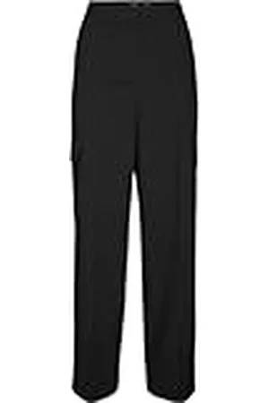 VERO MODA Bestseller A/S VMZELDA HR Straight Cargo Pant NOOS damesbroek, zwart, 38/32, , 38W x 32L