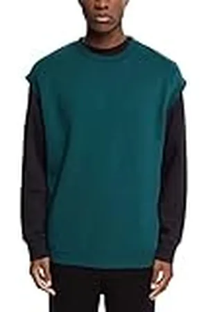 ESPRIT Heren 122CC2J305 Sweatshirt, 376/DARK Teal Green 2, L