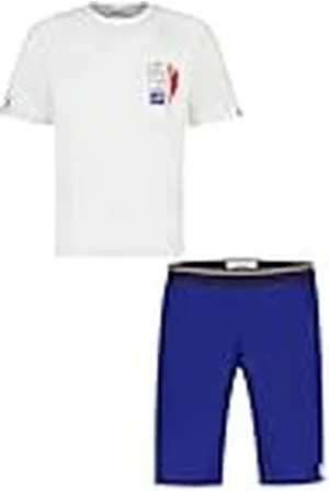 LE SLIP FRANCAIS Pack pyjama court blanc/indigo équipe de France en coton 100% Made In France