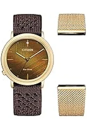 Citizen Dames analoog Eco-Drive polshorloge met stoffen band L Ambiluna Collection, , Eén maat, armband