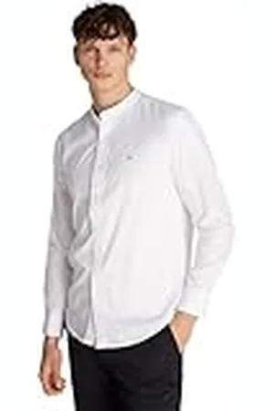 Tommy Hilfiger Heren FLEX POPLIN SOLID MAO RF SHIRT MW0MW39966 L/S Shirt, wit, M, , M