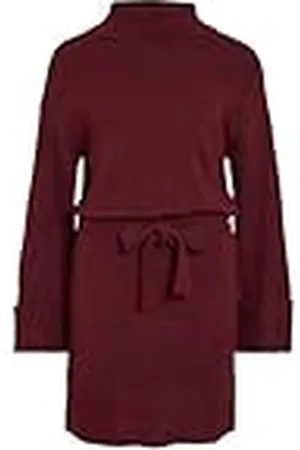 VILA VIROLFIE L/S TIE Belt Knit Jurk - NOOS, , XS