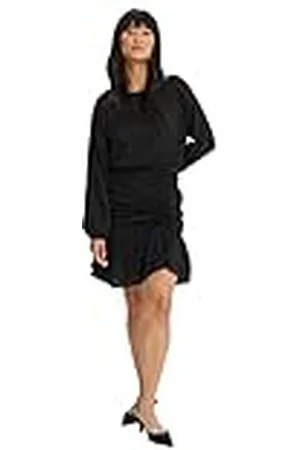 Trendyol Dames vrouw mini ruches zoom ronde hals geweven jurk, , 38, , 64