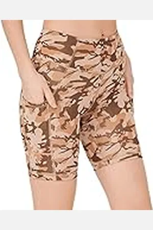 LOS OJOS Camo Fietsbroek voor dames, hoge taille, buikweg, camouflage, workout, legging voor vrouwen, , XS