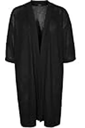 VERO MODA Dames Vmceddie Ls Open Long Cardi Ga Cur Noos Cardigan Sweater, , 16-44 Plus