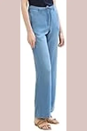 TOM TAILOR Dames Wide Legbroek van denim tencel, , 36W / 30L