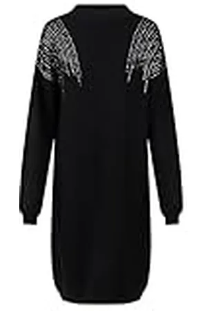 Apart Apart oversized gebreide jurk in halfpatent gebreid, van een zachte viscosemix met kasjmier, , 34