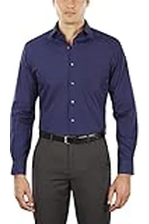 Van Heusen Herenoverhemd getailleerd poplin effen, , 16.5 Neck / 36-37 Sleeve
