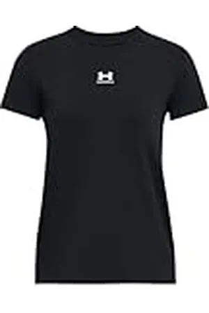Under Armour Rival Core T-shirt met korte mouwen voor dames, (001) Zwart/Wit, XS
