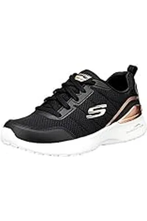 Skechers Synergy Loving Life Sneakers voor dames, Zwart Mesh Rose Gouden Trim, 39.5 EU