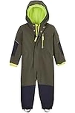 Killtec Kind Softshell overall/modderpak met capuchon FIOW 10 MNS SFTSHLL ONPC, dunkeloliv, 98/104, 42121-000