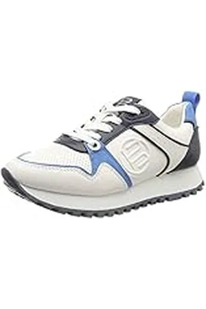 Bagatt Casual Siena veterschoenen voor dames, wit/blauw, 39 EU, , 39 EU