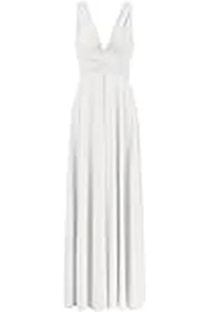 Apart Apart lange chiffon jurk met V-hals voor en achter, , 42