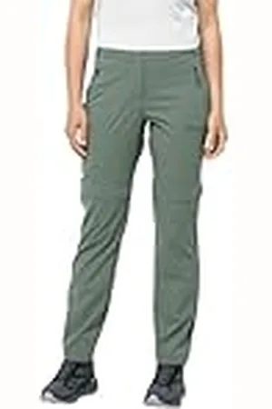 Jack Wolfskin Glastal wandelbroek, piquégroen, 46 dames, , 44