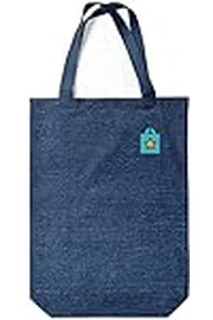 Green Fish Denim-draagtas, bedrukt, boodschappentas, machinewasbaar, opvouwbaar, handtas van jeans met handgrepen, 22 x 26 cm, , Eén maat, modern