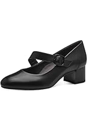 Tamaris Comfort Mary Jane damespumps met riem van leer, zwart, 40 EU