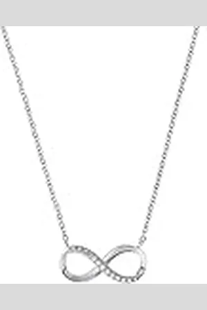Amor Collier Met Hanger 925 Sterling Zilveren Dames Collier, Met Cubic Zirconia Synth., 43 cm, , Infinity, Wordt Geleverd In Sieraden Geschenkverpakking, 2018179