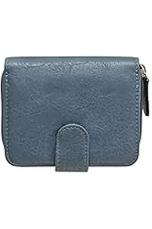N.V. Bags Dames Peggy Plain Blue PURSE, effen , one size UK, , Eén maat