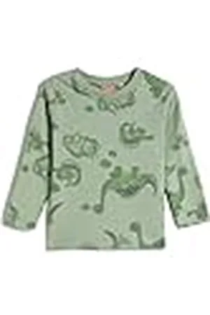 Koton Babyboys Dinosaurus Lange Mouwen Crew Neck Katoenen T-shirt, , 9-12 Maanden