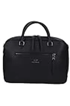 Armani Exchange A|X heren eco-leer met 2 riemen aktetas, , eenheidsmaat
