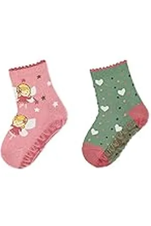 Sterntaler Babymeisjes glitterFlitzerAIR DP Fee+ hart pantoffelsokken, , 18