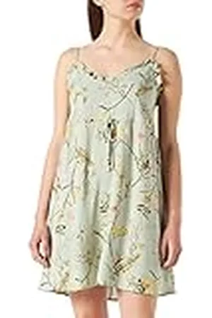 VERO MODA Bestseller a/s Vmeasy Short FRL Strap Dress WVN GA Jurk, Desert Sage/AOP: Mille, S