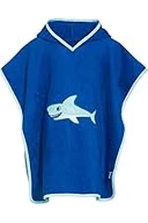 Playshoes Unisex Kinder Unisex Kinder Poncho Badjas 7 - Blau HaiL (ab ca. 4 Jahre)