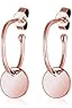 Elli Oorbellen Dames Oor Hanger Geo Plaatje Creool in 925 Sterling Zilver Verguld