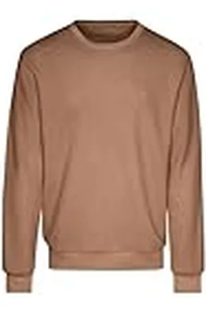 Trigema Sweatshirt in wafellook, , S