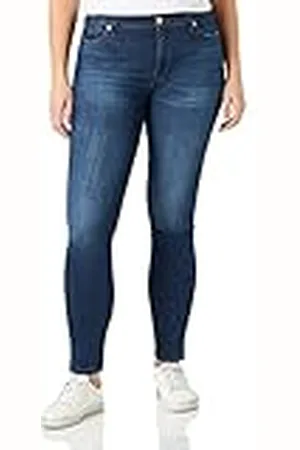 7 for all Mankind Hw Skinny Slim Illusion met Verfraaide Squiggle Jeans voor dames, , 50