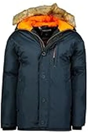 Geographical Norway Darwin Heren Parka, lang, warm, herfst, winter, waterdicht, waterafstotend, bontjas, outdoor, winddichte jas, heren ( , S), , S