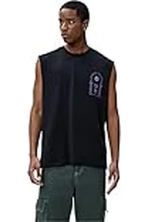 Koton Heren Slogan bedrukte tanktop Crew Neck Mouwloos Katoen, , L