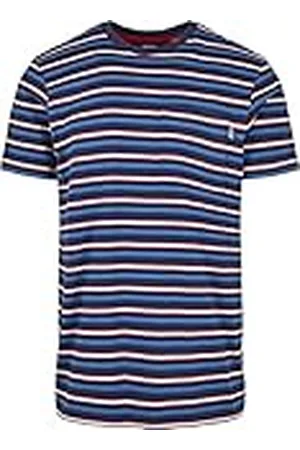 Urban classics Heren T-shirt Fast Stripe Pocket Tee, bovendeel met borstzak en smalle dwarsstrepen voor mannen, maten S - 5XL