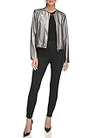 DKNY PU Moto Faux Leather Jacket, XS, , XS