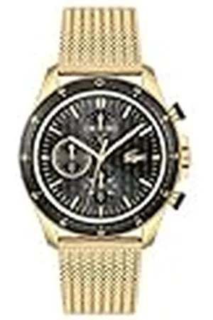 Lacoste Chronograph Quartz horloge voor heren met goudkleurige roestvrijstalen armband - 2011254