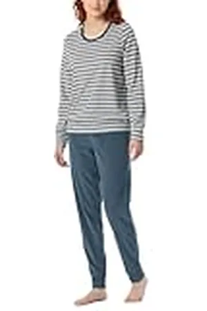 Schiesser Damespyjama, lang, badstof, warm, behaaglijk, feel-good nachtkleding, pyjamaset, , 40