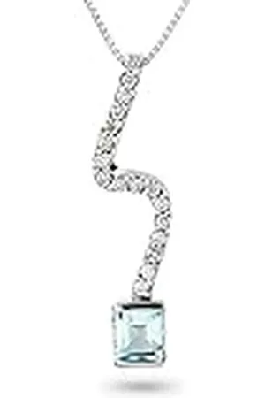 ORPHELIA Dameshanger ketting 750 witgoud gerhodineerd diamant (0,25 ct) wit rond geslepen - KD-2026, Diamant, Diamant
