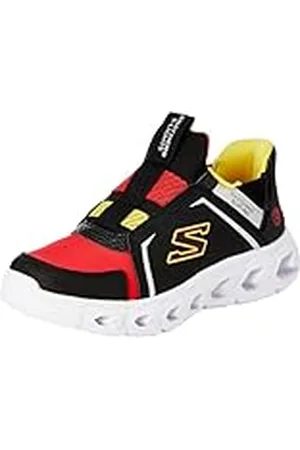 Skechers Jongens Trainers, zwart synthetisch/textiel/rood, geel, & Si, 7 UK, , 7 UK