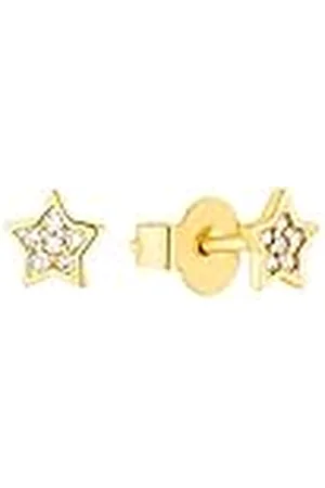 QS by s.Oliver Oorbellen 925 Sterling Zilveren Meisjes Kinderoorbellen, Met Glas, 0,5 cm, , Ster, Wordt Geleverd In Sieraden Geschenkverpakking, 2036462