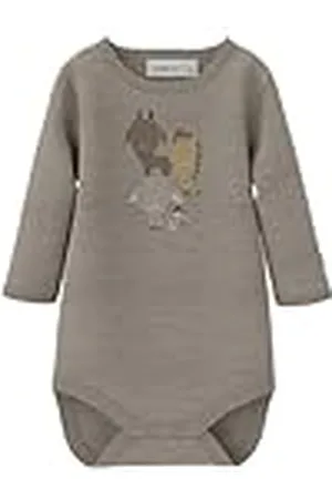 NAME IT Uniseks Nbnwup Wool/Co Ls body met lange mouwen, , 80
