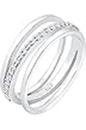 Elli Ring Damesband Kruis met Zirkonia Kristallen in 925 Sterling