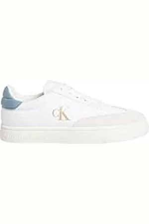 Calvin Klein CK JEANS Heren klassieke Cupsole Low Mix MG YM0YM01169 Sneakers, wit (helder wit/crèmewit/lood), 9 UK, , 41.5 EU