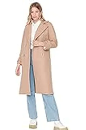 Trendyol Dames oversized rechte effen geweven mantel voor dames, , 36, , 16