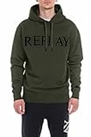 Replay Heren hoodie met capuchon, legergroen 238, L