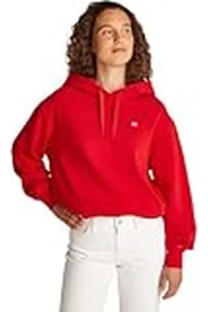 Tommy Hilfiger Dames REG CONTRAST VLAG HOODIE WW0WW45979, Rood, XL, , XL