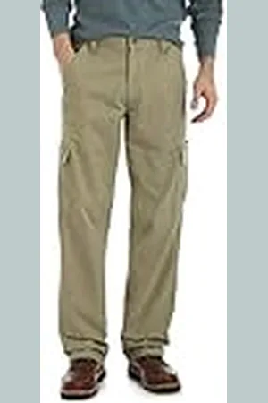 Wrangler Cargobroek Logan met relaxte pasvorm van keperstof voor heren, 33W / 30L