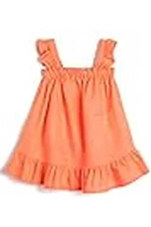 Koton Babygirl linnen jurk strappy ruffel en pocket detail, , 9-12 Monate