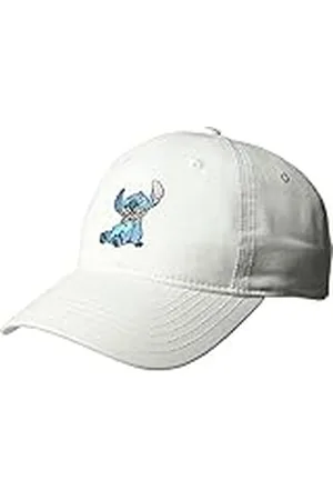 Concept One Uniseks Disney Stitch honkbalpet, geborduurd, katoen, voor volwassenen met gebogen rand, , eenheidsmaat