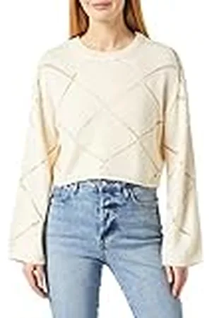 Noisy May Dames Nmjune L/S O-Neck Crop Knit Noos Pullover, , XS